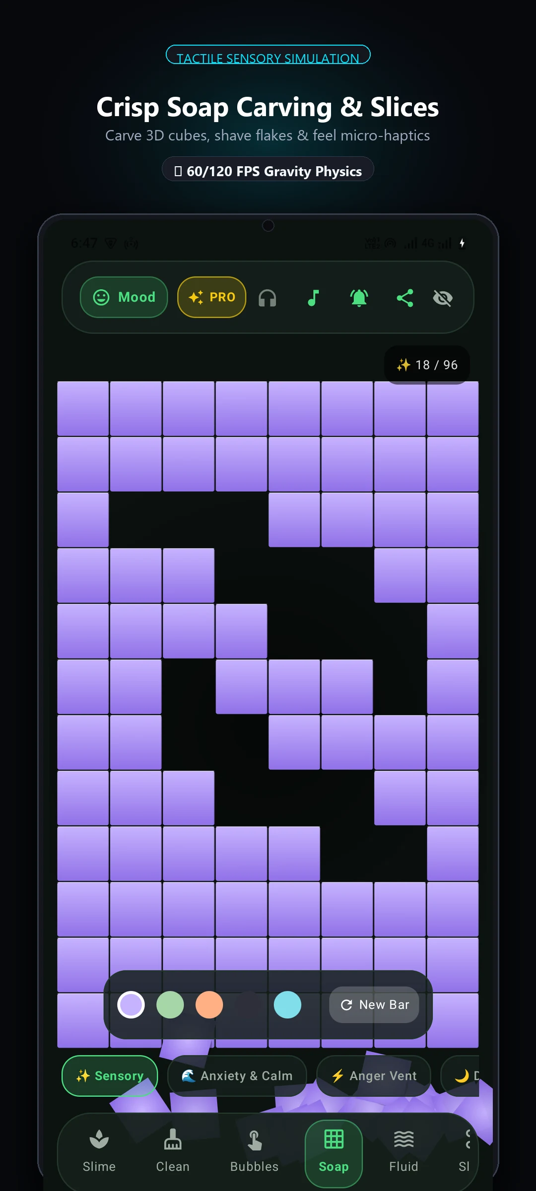 Interactive Soap Carving and Slicing Simulation