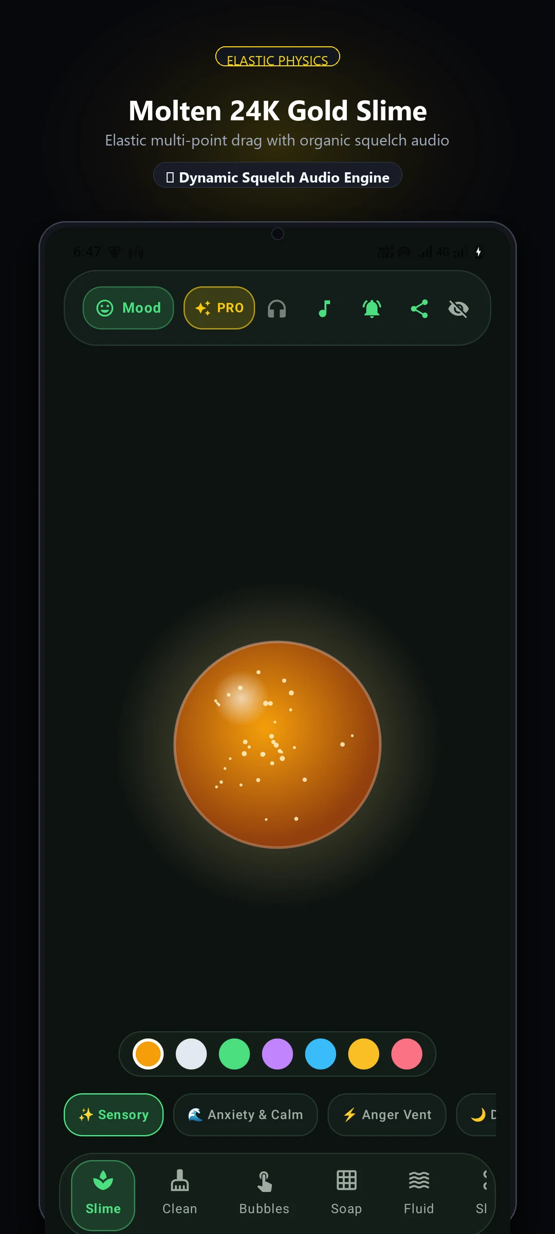 Elastic Golden Slime and Stretch Physics