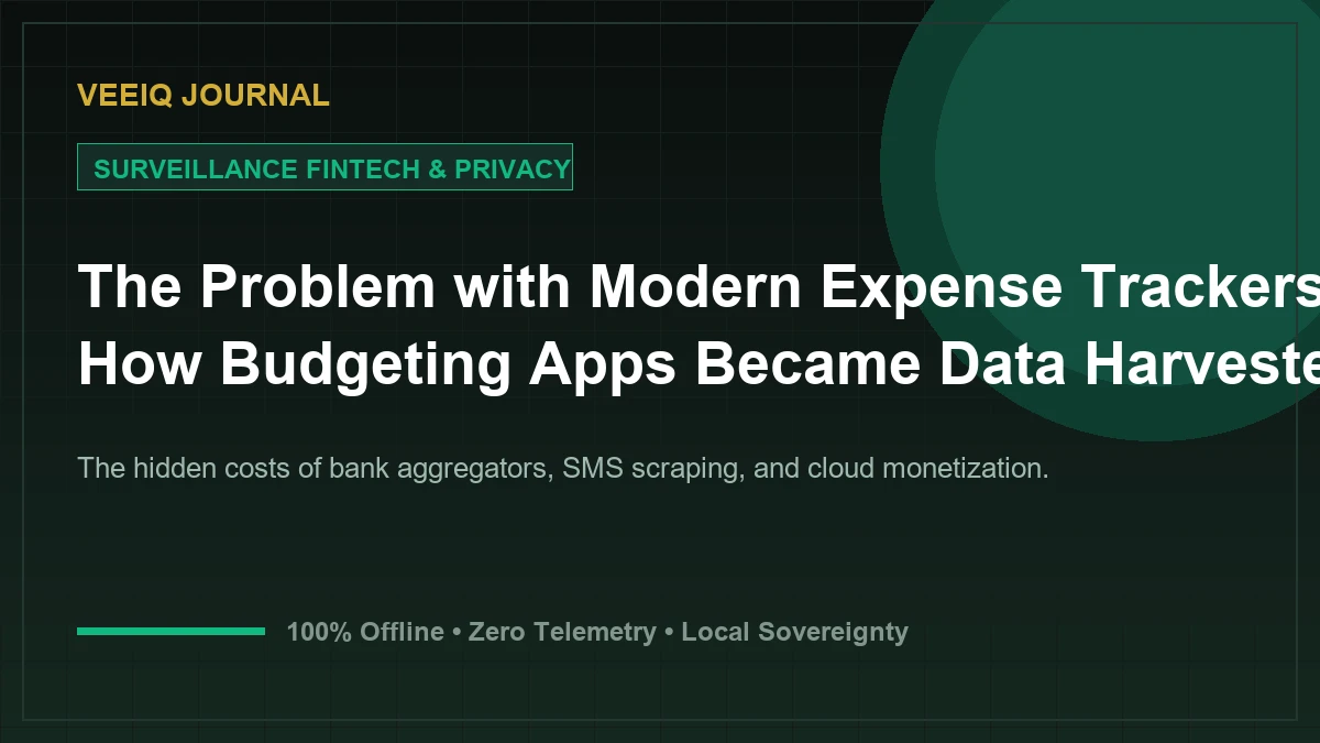 The Problem with Modern Expense Trackers: How Budgeting Apps Became Data Harvesters